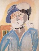 Henri Matisse Marguerite in a Leatheer Hat (mk35) oil painting reproduction